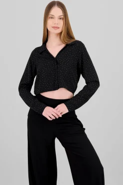 Shasa Cropped Long Sleeve Top