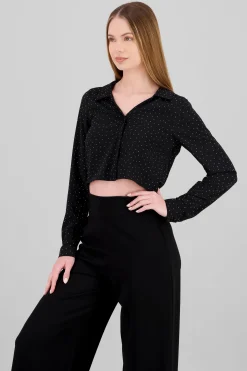 Shasa Cropped Long Sleeve Top