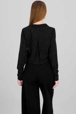 Shasa Cropped Long Sleeve Top