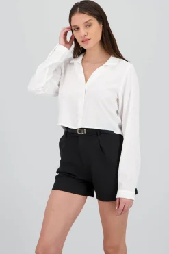 Shasa Cropped Long Sleeve Top