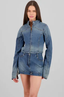 Shasa Cropped Moto Jacket