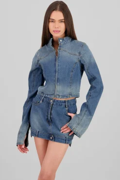Shasa Cropped Moto Jacket