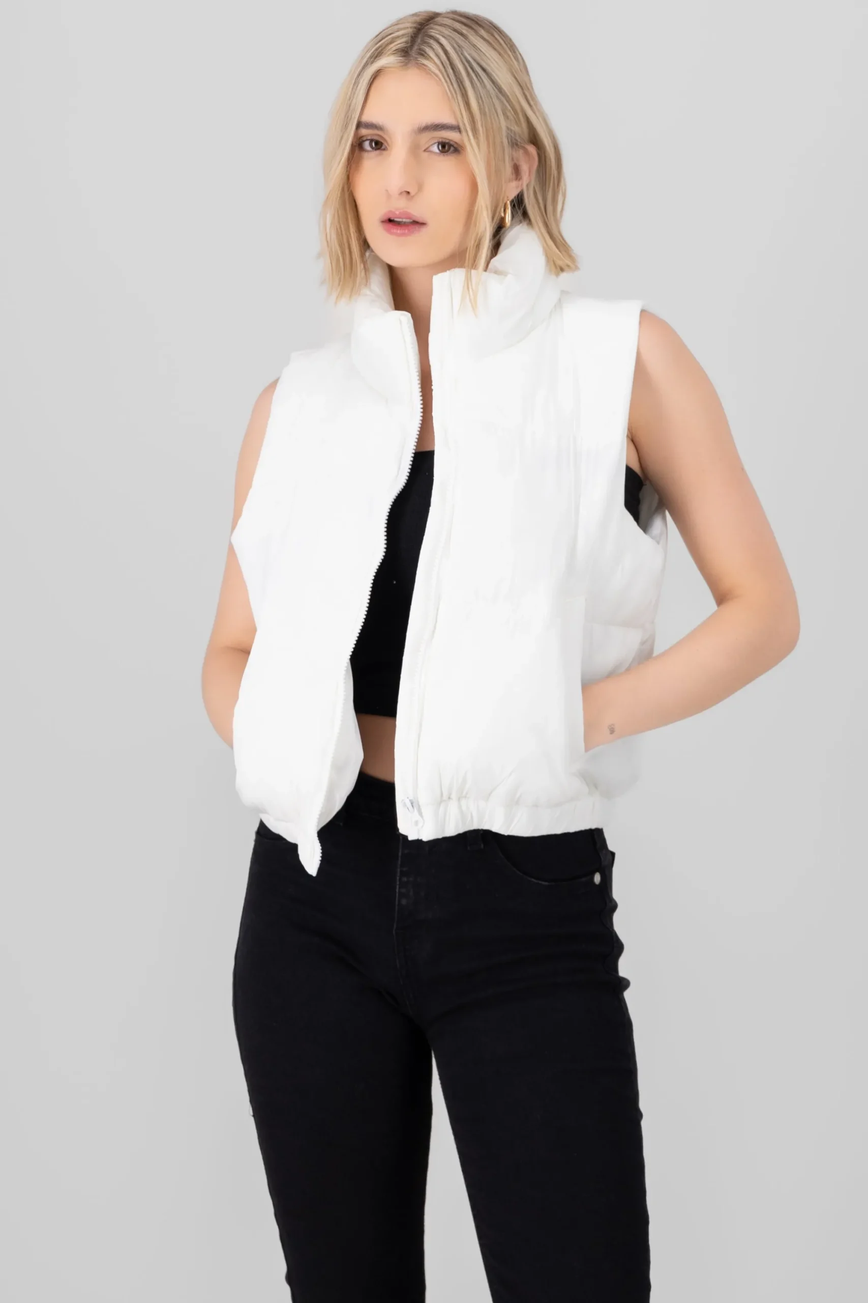 Shasa Cropped Puffer Vest