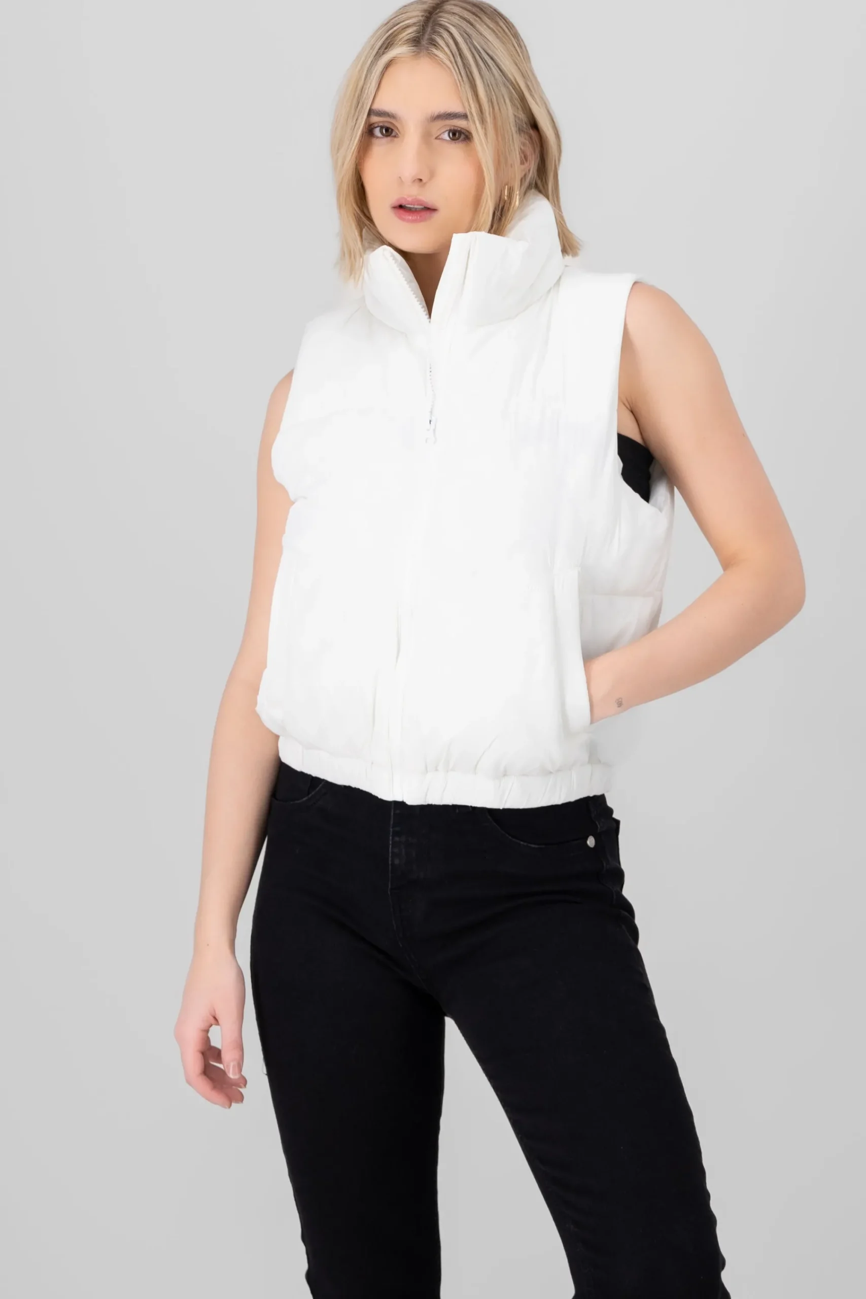 Shasa Cropped Puffer Vest