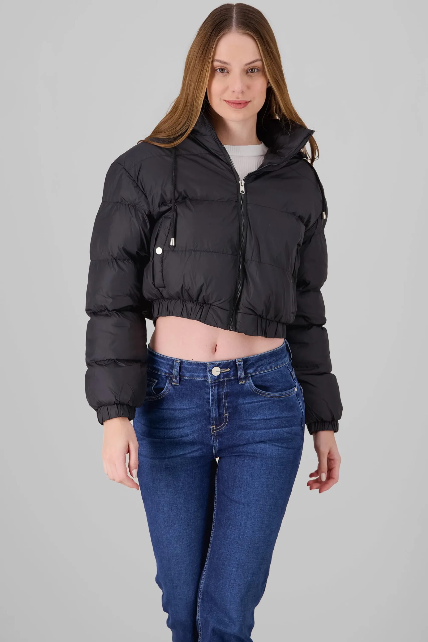 Shasa Cropped quilted puffer jacket