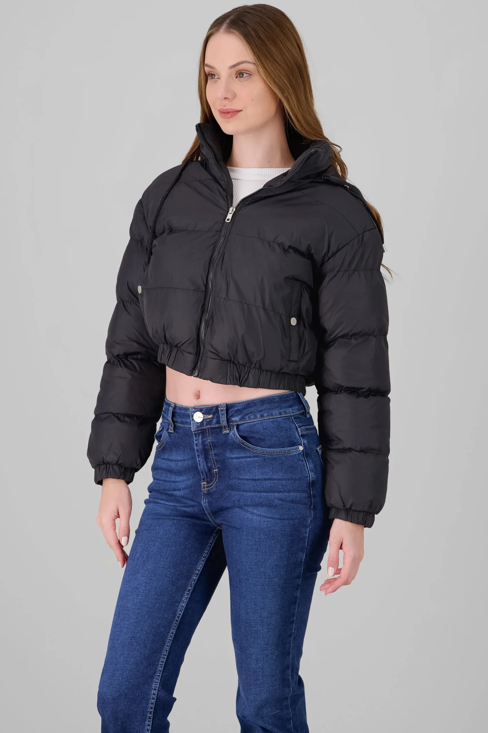 Shasa Cropped quilted puffer jacket