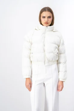 Shasa Cropped quilted puffer jacket