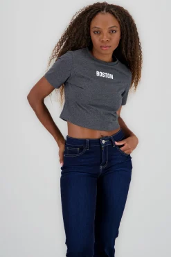 Shasa Cropped Short Sleeve T Shirt