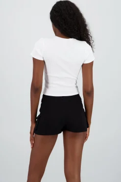Shasa Cropped Short Sleeve Top