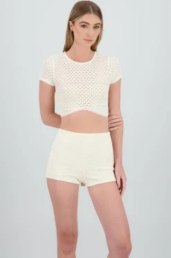 Shasa Cropped Short Sleeve Top