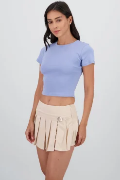 Shasa Cropped Short Sleeve Top