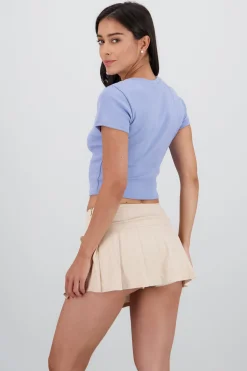 Shasa Cropped Short Sleeve Top