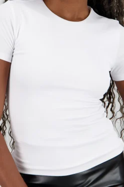 Shasa Cropped Sleeve Double Layer Top