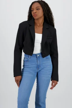 Shasa Cropped solid blazer