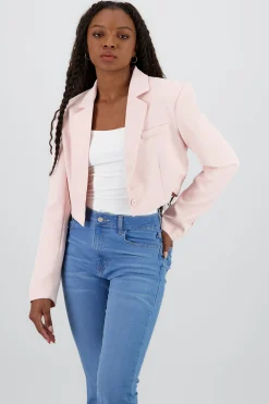 Shasa Cropped solid blazer