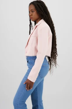 Shasa Cropped solid blazer