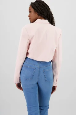 Shasa Cropped solid blazer