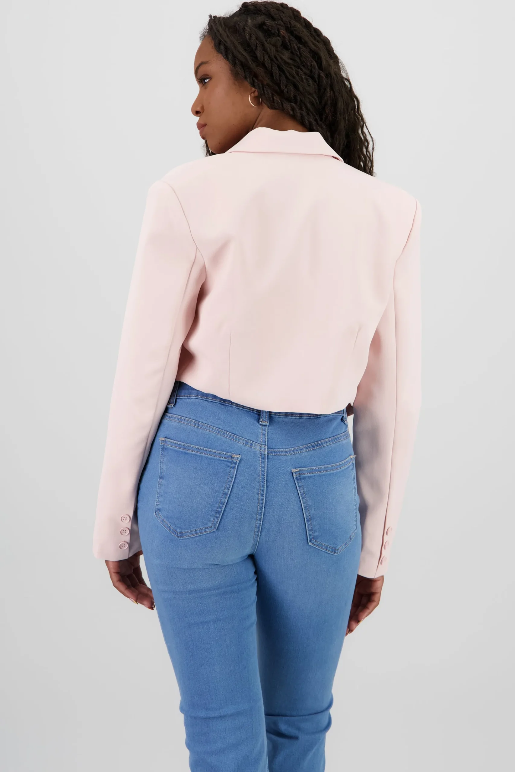 Shasa Cropped solid blazer