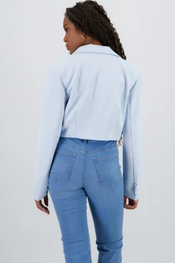 Shasa Cropped solid blazer