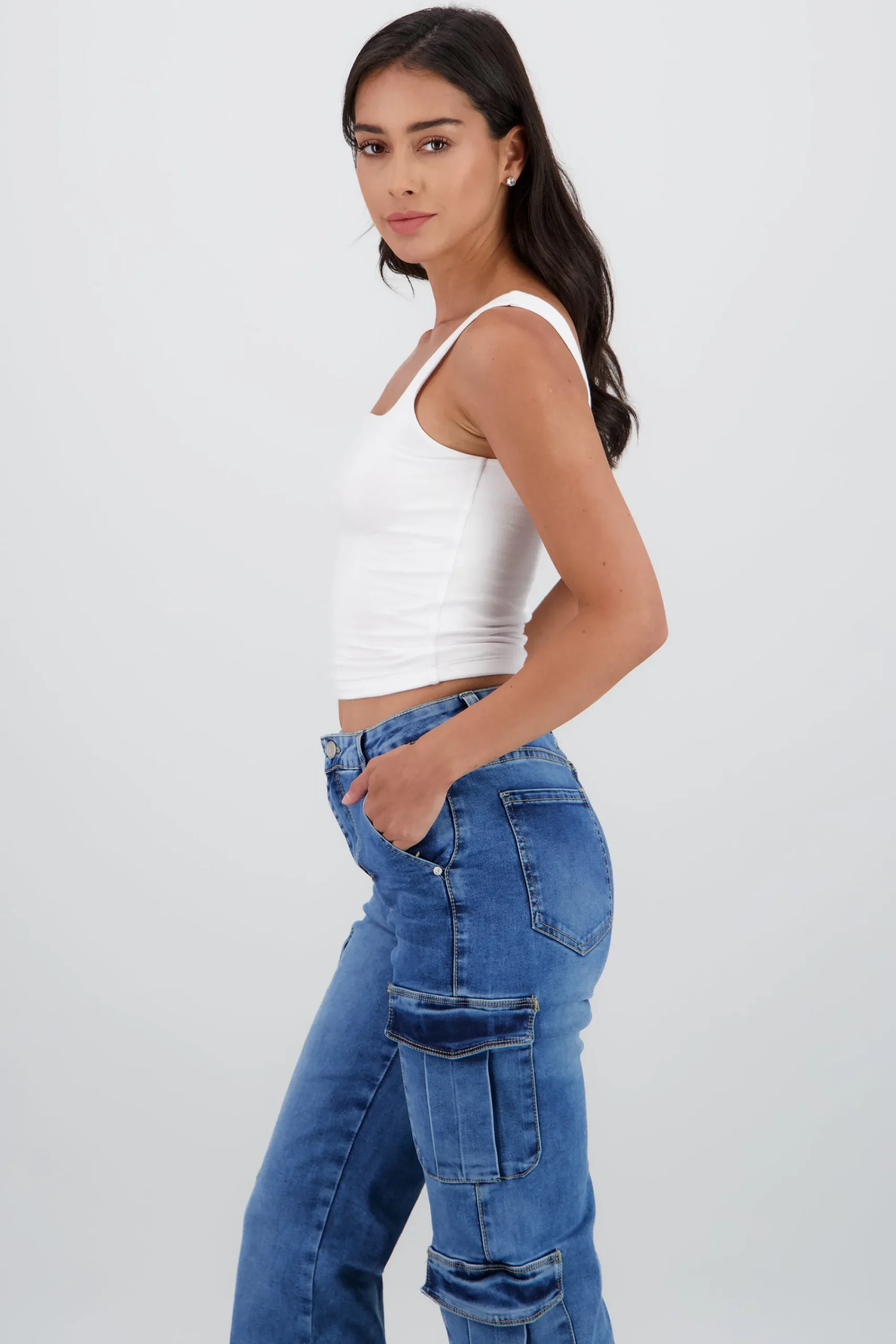 Shasa Cropped Square Neck Top