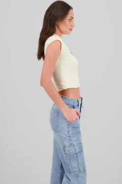 Shasa Cropped Star Number T Shirt