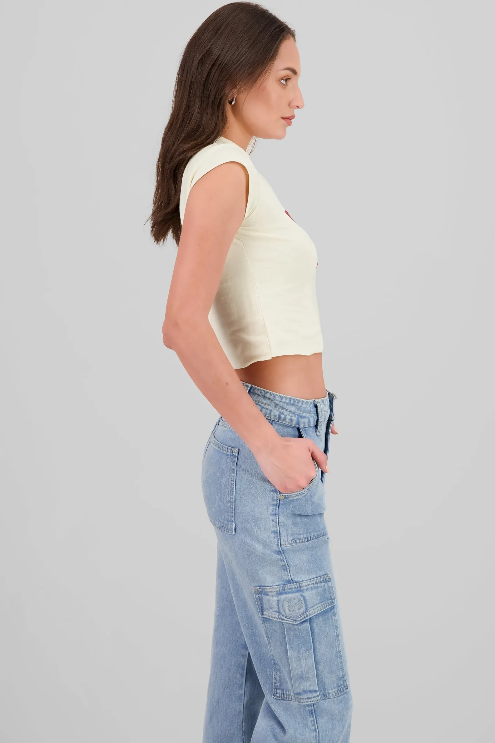 Shasa Cropped Star Number T Shirt