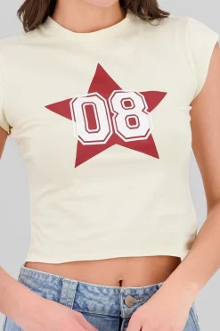Shasa Cropped Star Number T Shirt