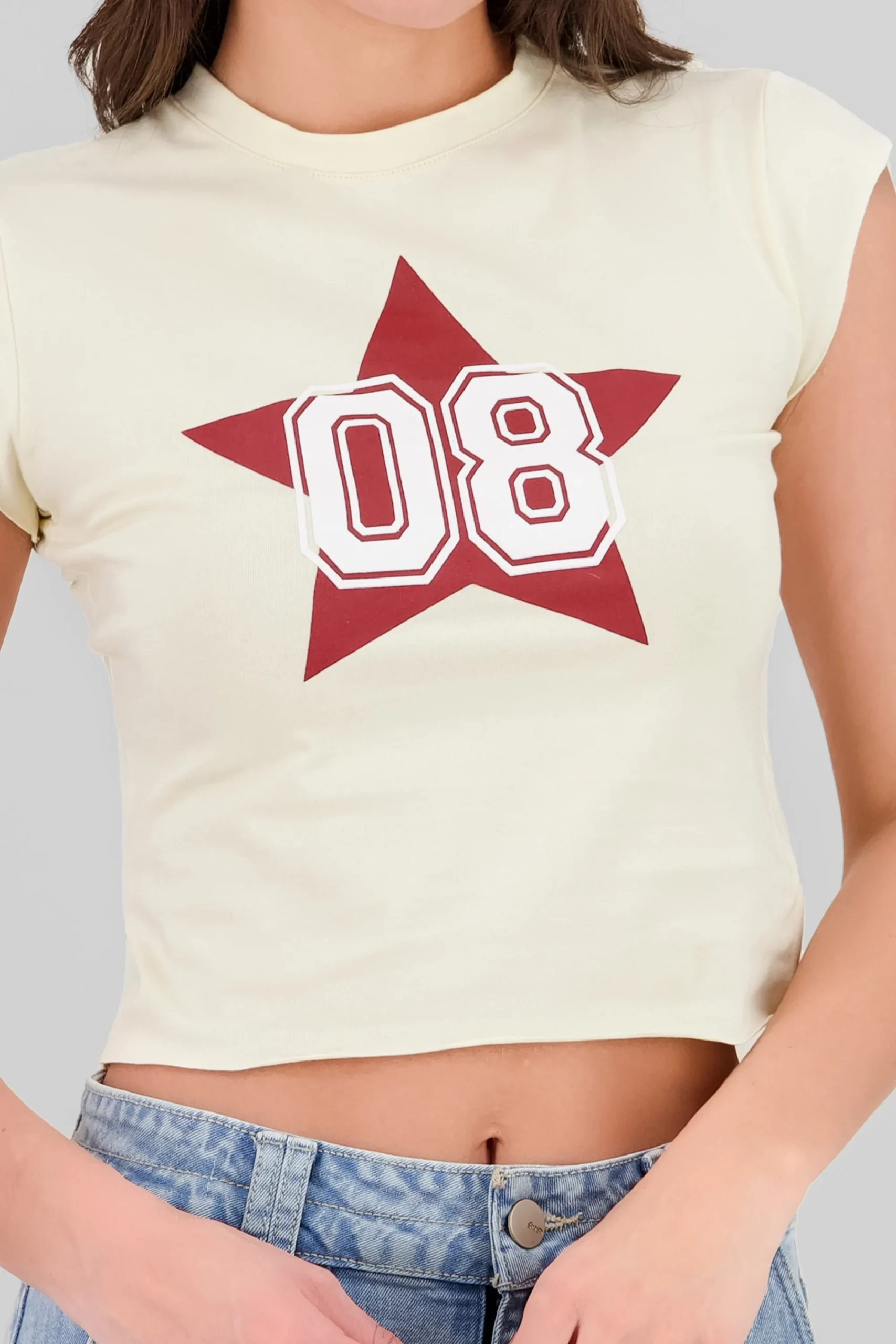 Shasa Cropped Star Number T Shirt