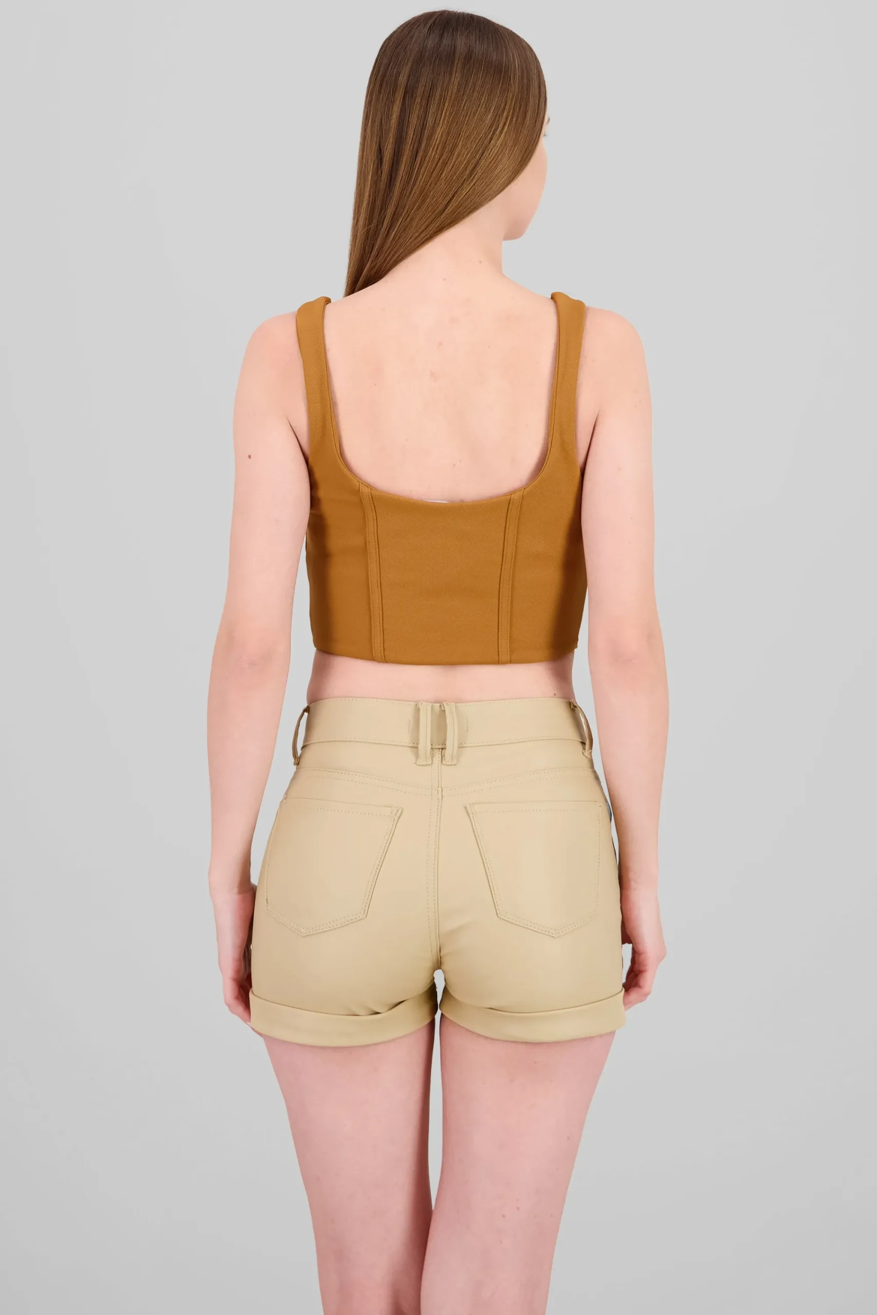 Shasa Cropped Suede Corset