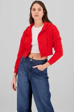 Shasa Cropped Sweatshirt With Sleeve Pocket