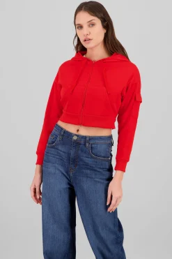 Shasa Cropped Sweatshirt With Sleeve Pocket