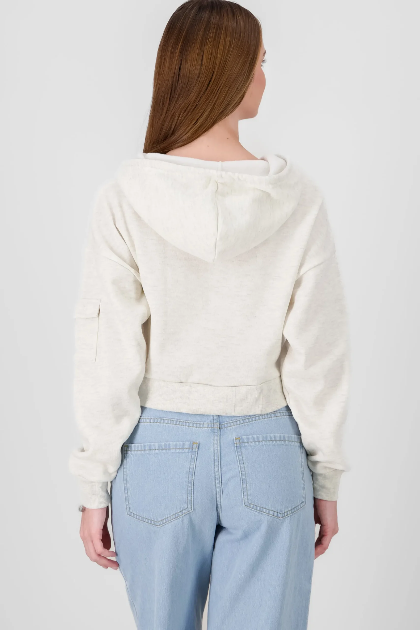 Shasa Cropped Sweatshirt With Sleeve Pocket