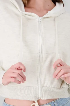 Shasa Cropped Sweatshirt With Sleeve Pocket