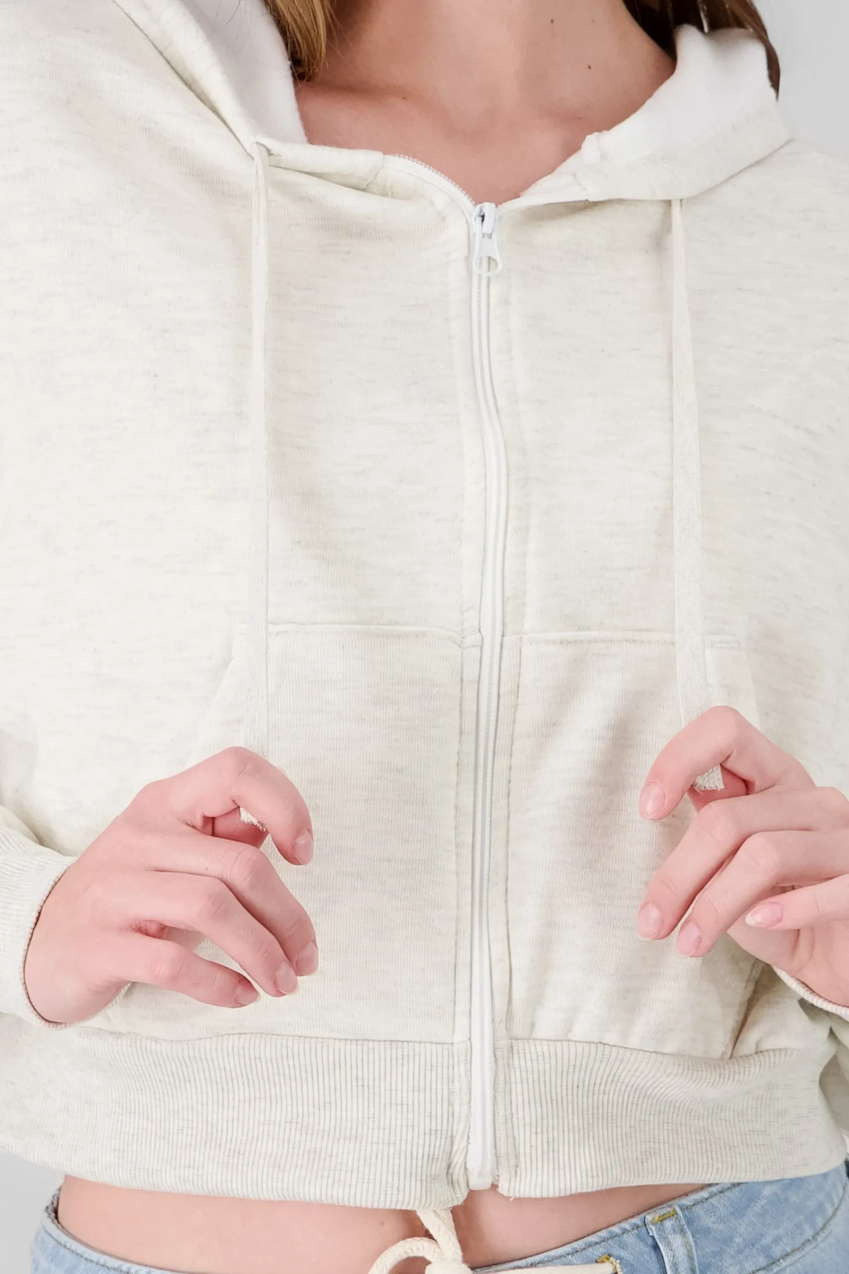 Shasa Cropped Sweatshirt With Sleeve Pocket