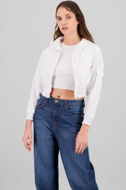 Shasa Cropped Sweatshirt With Sleeve Pocket