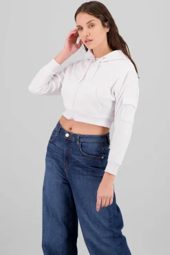 Shasa Cropped Sweatshirt With Sleeve Pocket