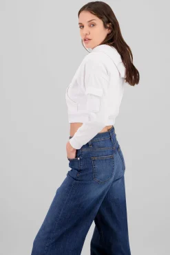 Shasa Cropped Sweatshirt With Sleeve Pocket