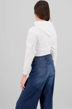 Shasa Cropped Sweatshirt With Sleeve Pocket