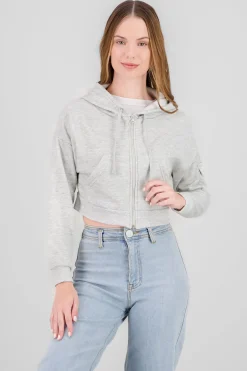 Shasa Cropped Sweatshirt With Sleeve Pocket