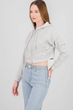 Shasa Cropped Sweatshirt With Sleeve Pocket
