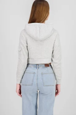 Shasa Cropped Sweatshirt With Sleeve Pocket