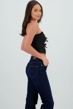 Shasa Cropped Top with Bow Detail