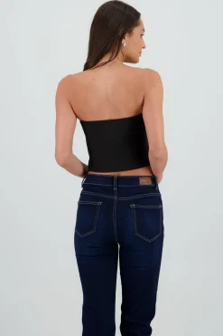 Shasa Cropped Top with Bow Detail