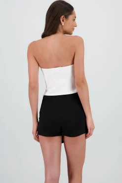 Shasa Cropped Top with Bow Detail