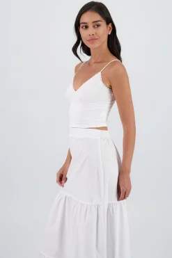 Shasa Cropped Top with Lace Detail