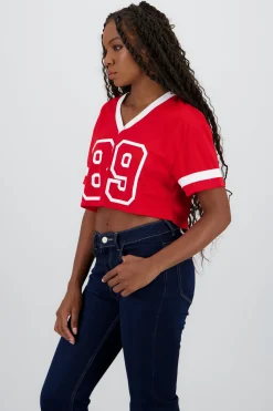 Shasa Cropped Top with Number Print