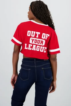 Shasa Cropped Top with Number Print