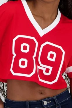 Shasa Cropped Top with Number Print