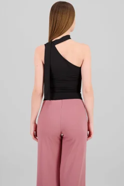 Shasa Cropped Top With Scarf