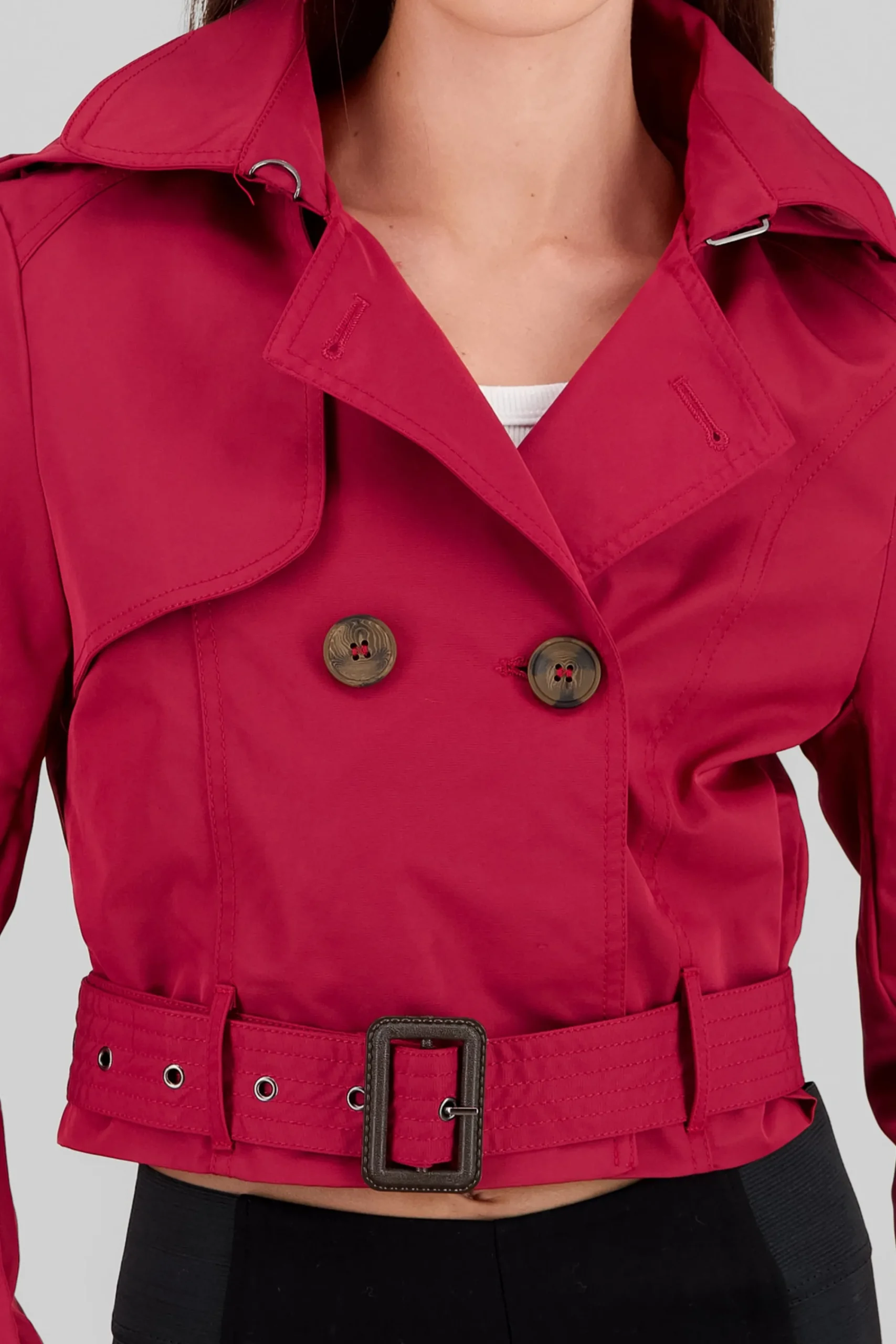 Shasa Cropped Trench Coat